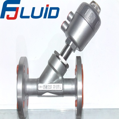 不銹鋼頭法蘭角座閥Flanged Angle Seat Valve