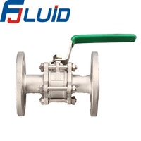 Flange 3 pcs ball valve